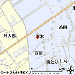 愛知県田原市大草町二本木周辺の地図