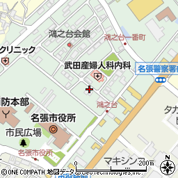 三重県名張市鴻之台１番町154周辺の地図