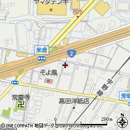 米倉公会堂周辺の地図
