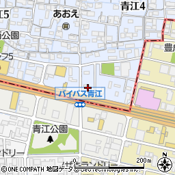 ファミリーマートバイパス青江店周辺の地図