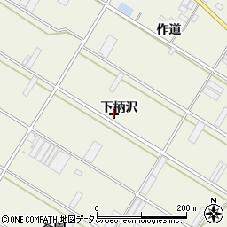 愛知県田原市中山町下柄沢周辺の地図