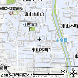 八尾東山本郵便局 ＡＴＭ周辺の地図
