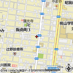 セブンイレブン大阪阪南町３丁目店周辺の地図