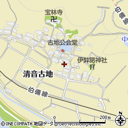 岡山県総社市清音古地341周辺の地図