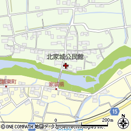 北家城公民館周辺の地図