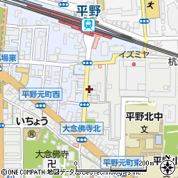 酒の大丸　ＪＲ平野店周辺の地図