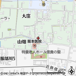 大阪府八尾市山畑99周辺の地図
