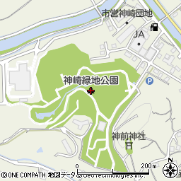 神崎緑地公園周辺の地図