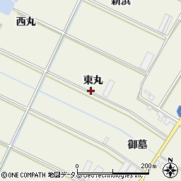 愛知県田原市中山町東丸周辺の地図