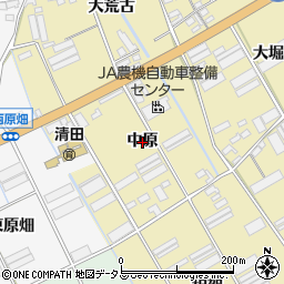 愛知県田原市高木町中原周辺の地図