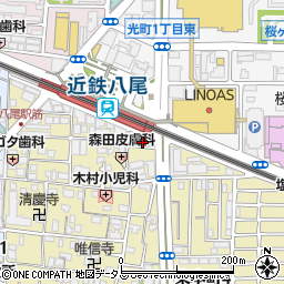 ＪＡ大阪中河内八尾駅前周辺の地図