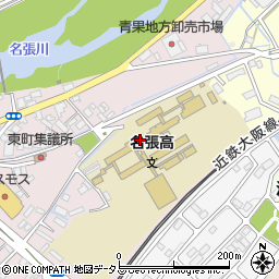 三重県立名張高等学校周辺の地図