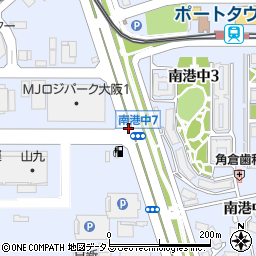 大阪府大阪市住之江区南港中周辺の地図