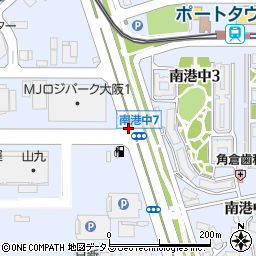 大阪府大阪市住之江区南港中周辺の地図