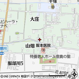 大阪府八尾市山畑96周辺の地図