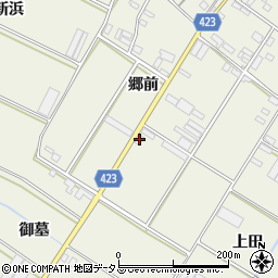 愛知県田原市中山町郷前71周辺の地図