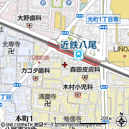 トヨタレンタリース大阪近鉄八尾駅前周辺の地図