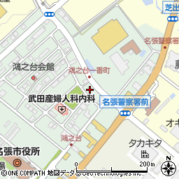 三重県名張市鴻之台１番町170周辺の地図