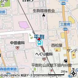奈良県生駒郡平群町吉新4丁目3周辺の地図