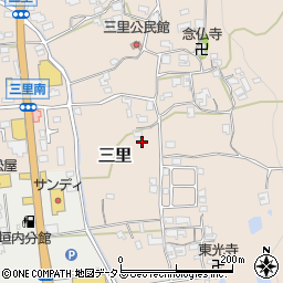 奈良県生駒郡平群町三里599周辺の地図