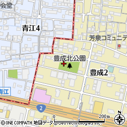 豊成北公園周辺の地図