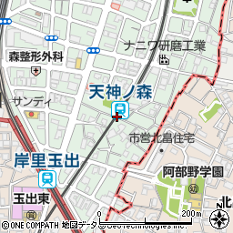 天神ノ森駅周辺の地図