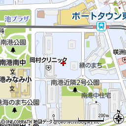 大阪府大阪市住之江区南港中2丁目周辺の地図
