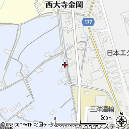 岡山県岡山市東区金田1709周辺の地図
