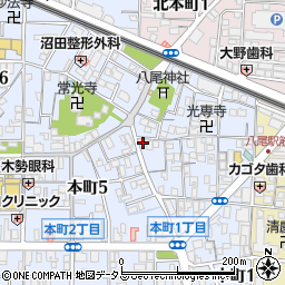 セレパーク八尾本町駐車場周辺の地図