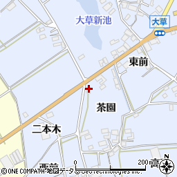 愛知県田原市大草町茶園周辺の地図