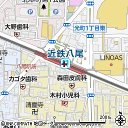 カレーハウスＣｏＣｏ壱番屋近鉄八尾駅店周辺の地図
