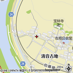 岡山県総社市清音古地128周辺の地図