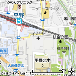 ココカラファインプラスイズミヤ平野店周辺の地図