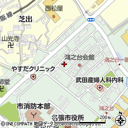 三重県名張市鴻之台１番町90周辺の地図