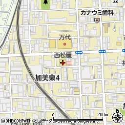 西松屋平野加美東店周辺の地図