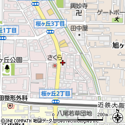 大阪府八尾市桜ヶ丘2丁目61周辺の地図