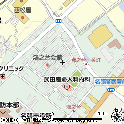 三重県名張市鴻之台１番町118周辺の地図