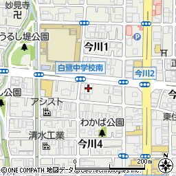 サンドラッグ東住吉今川店周辺の地図