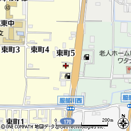 ファミリーマート八尾東町店周辺の地図