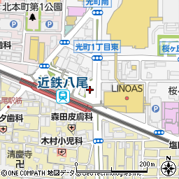 八尾警察署近鉄八尾駅前交番周辺の地図