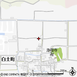 奈良県大和郡山市白土町周辺の地図