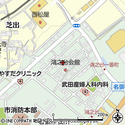 三重県名張市鴻之台１番町101周辺の地図