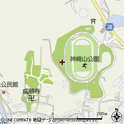 神崎山公園陸上競技場備品倉庫周辺の地図