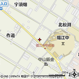 愛知県田原市中山町北松渕4周辺の地図