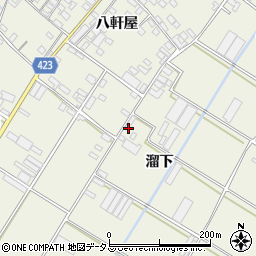 愛知県田原市中山町溜下周辺の地図