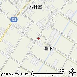 愛知県田原市中山町（溜下）周辺の地図