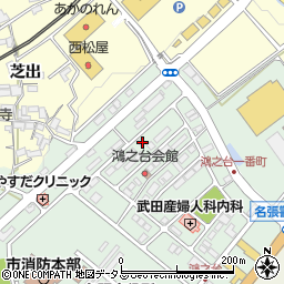 三重県名張市鴻之台１番町86周辺の地図