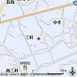 愛知県田原市大草町三軒78周辺の地図