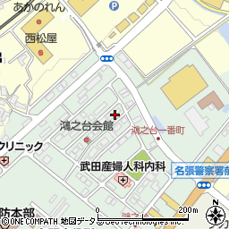 三重県名張市鴻之台１番町108周辺の地図