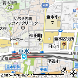 株式会社山庄宇治園　垂水店周辺の地図